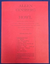 Allen Ginsberg / Howl Original Draft Facsimile etc uncorrected proof 1st ed 1986