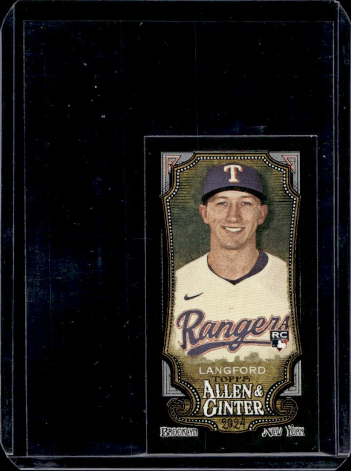 2024 Topps Allen & Ginter Wyatt Langford Black Border Mini RC #278 Rangers