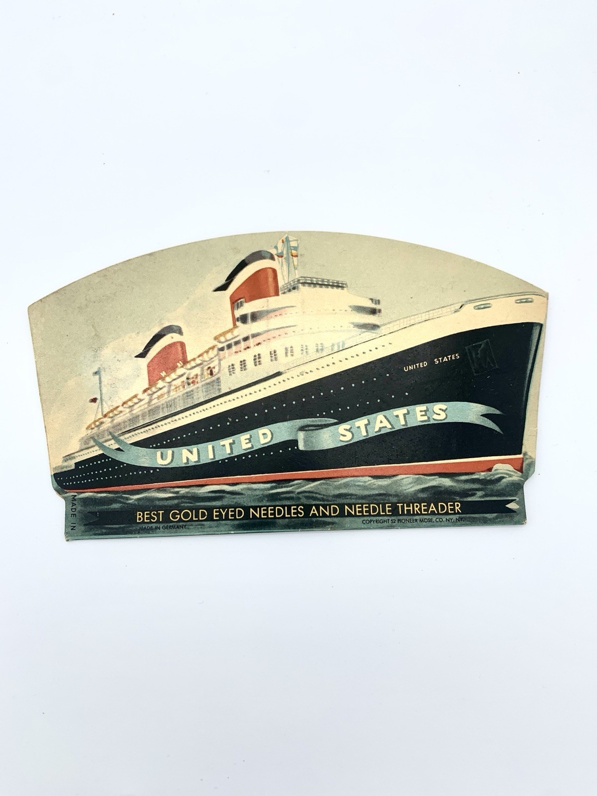 Vintage United States Lines Needle Book SS United States Cruise Ship Sewing Kit