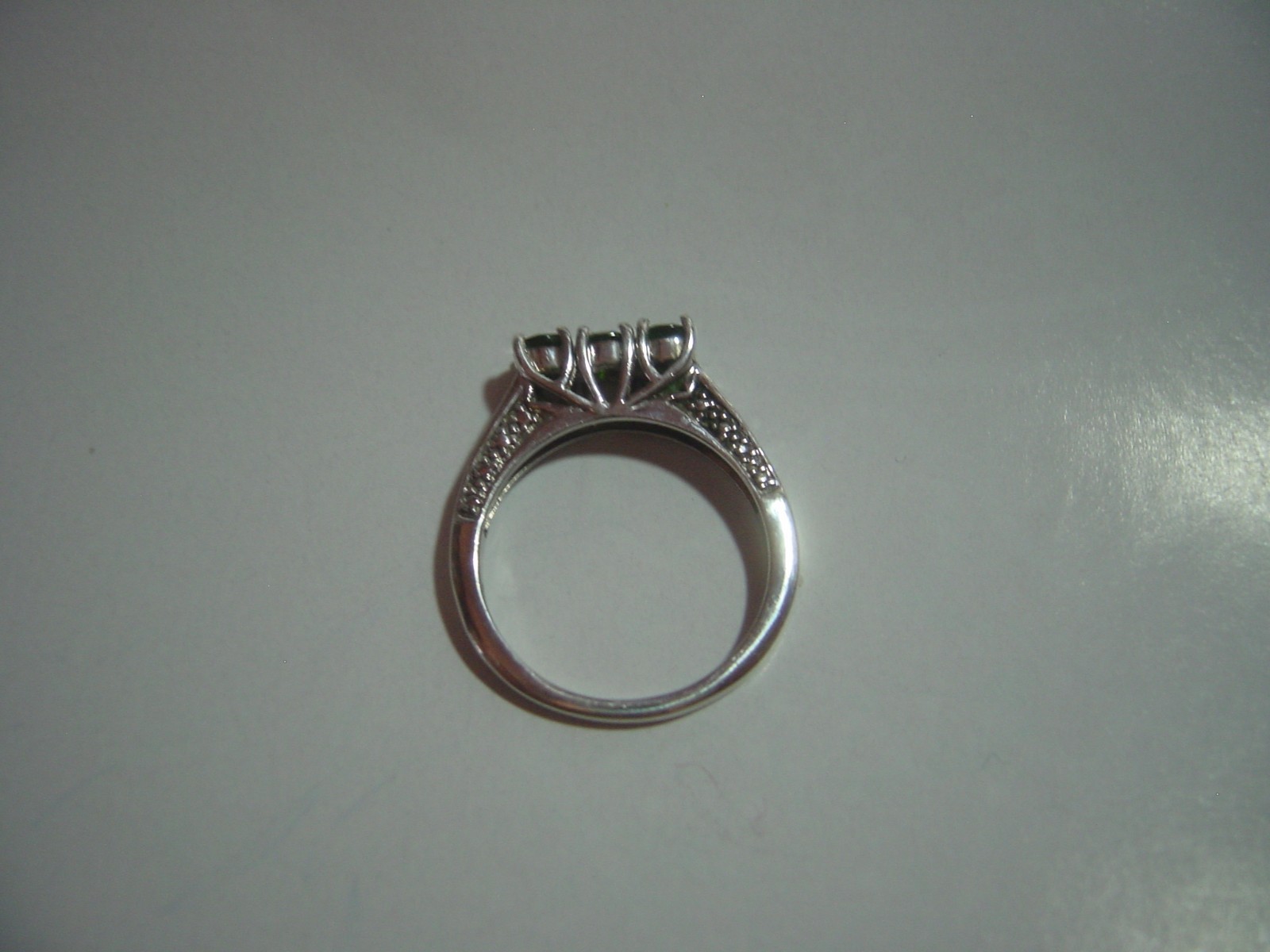 SOLID SILVER SUPERB GENUINE FOREST GREEN CHROME D… - image 2