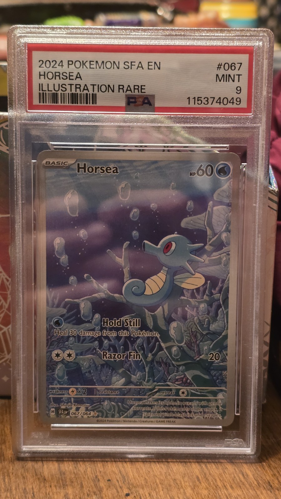 Horsea 067/064 PSA 9 Shrouded Fable Illustration Rare