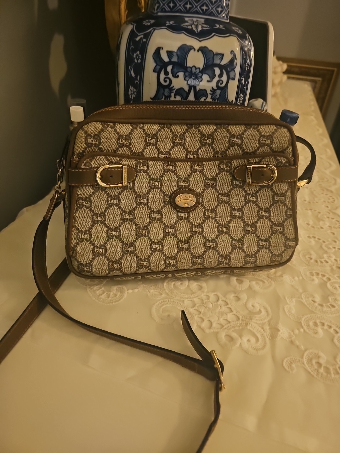 Authentic GUCCI Plus GG Pattern Shoulder/Crossbod… - image 1