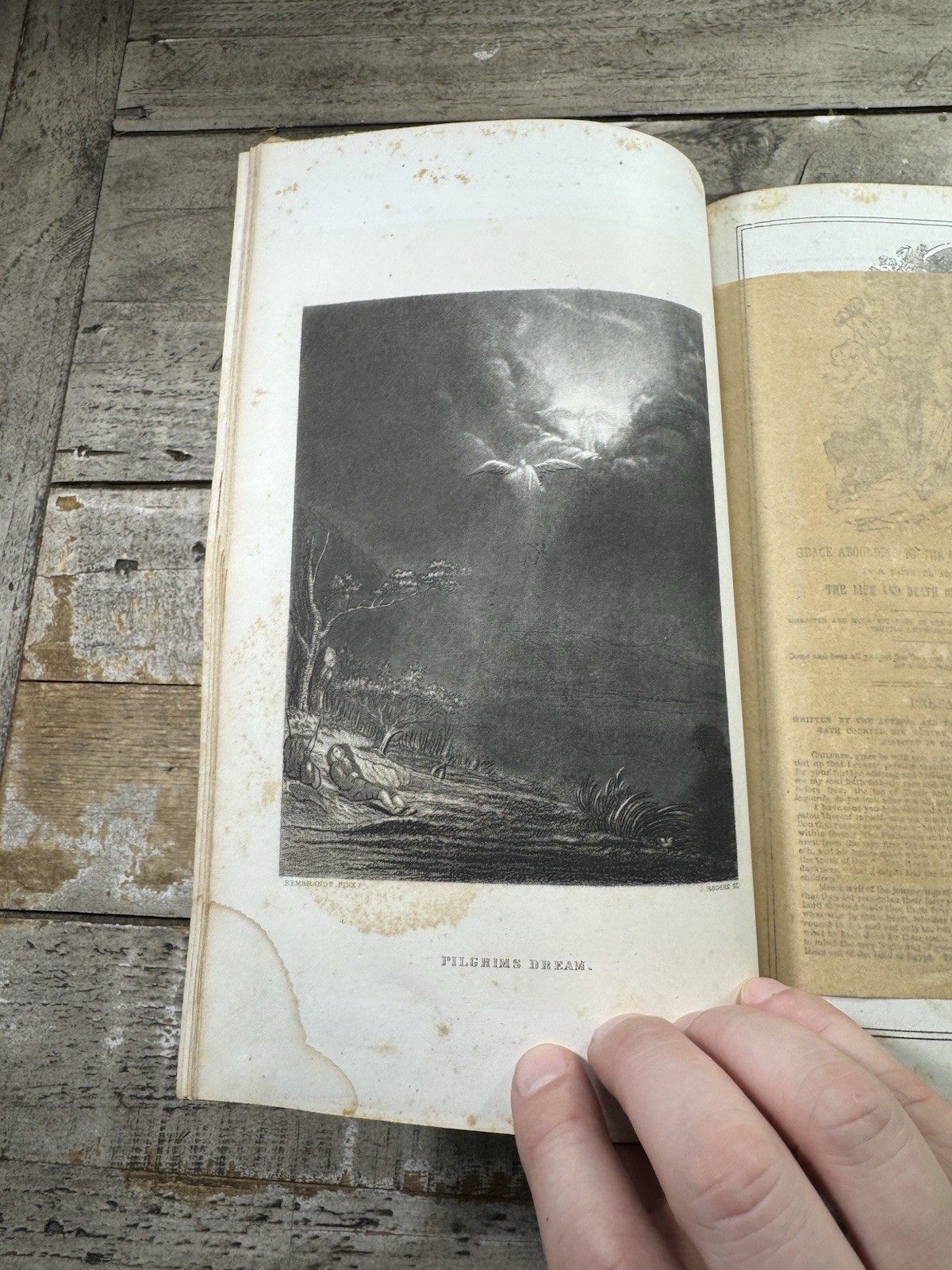 1866 Antique Classic Book “The Works of John Bunyan” Illustrated, 2-vol's-in-1