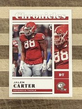 2023 Panini Chronicles Draft Picks Football Jalen Carter Rookie Card #14