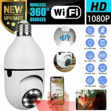 WiFi Bulb Security Camera 1080P HD Smart Home Surveillance Night Vision Home
