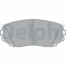 1x ORIGINAL® Delphi LP3399 Bremsbelagsatz, Scheibenbremse Vorne, inkl.
