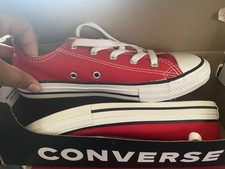 NEW Pre-School Kids CONVERSE ALL STAR OX PS RED 3J236 , SZ 10.5C - 3.0Y