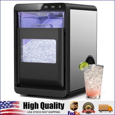 Nugget Ice Maker Countertop 44lb/24H Self-Cleaning Chewable Pellet Ice Machin