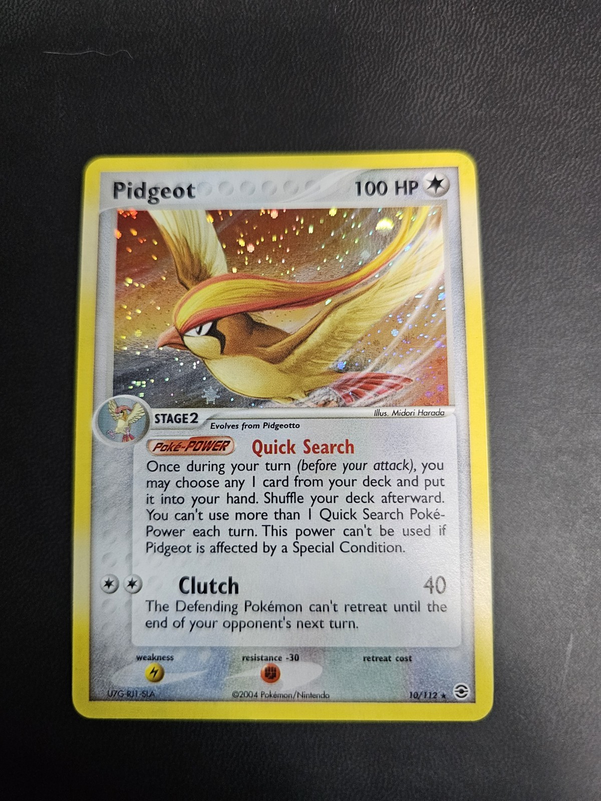 Pidgeot 10/112 - EX FireRed & LeafGreen - Holo Rare - Vintage 2004 Pokémon NM