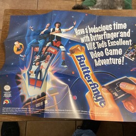 Bill & Ted&rsquo;s Excellent Adventure Manual & Insert Poster Only NES Nintendo