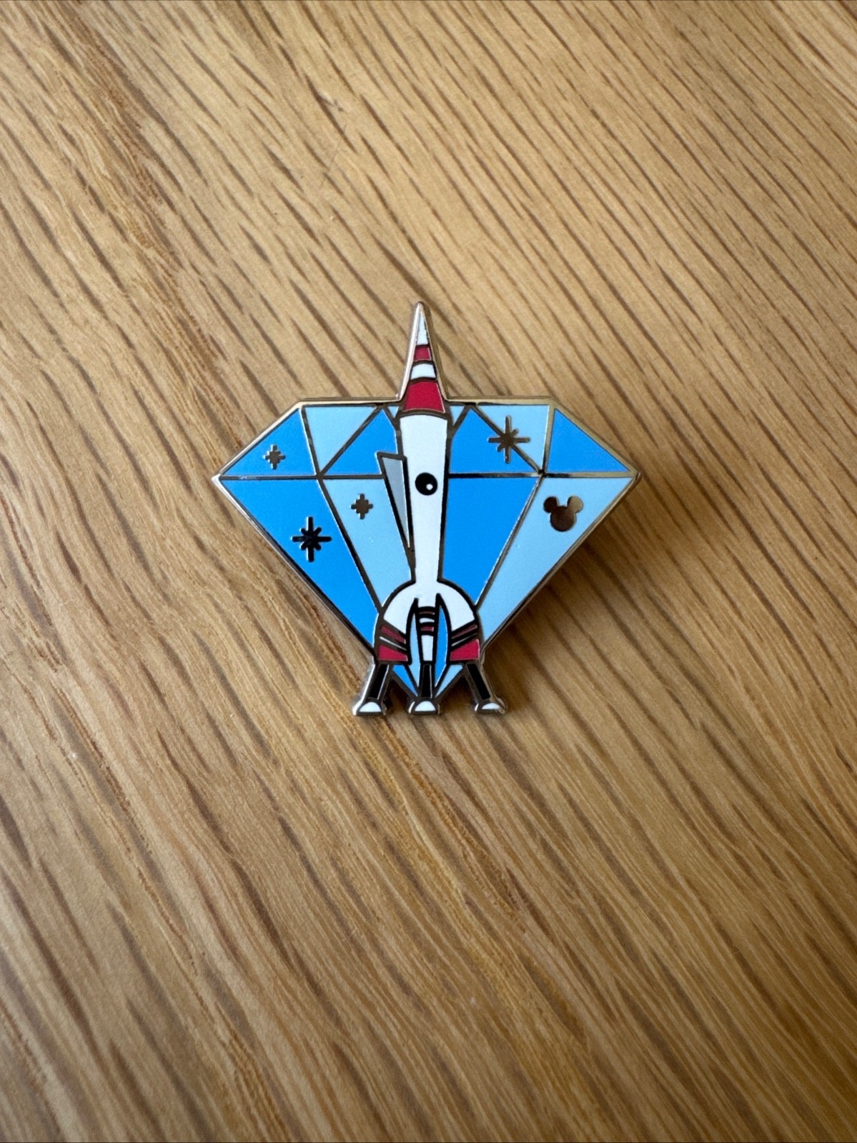 DLR Rocket to the Moon Diamond Attractions Hidden Mickey Disney Pin 2015