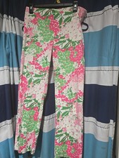 LAUREN RALPH LAUREN All-Over Floral Pants Womens Sz 8 Colorful Wide Leg
