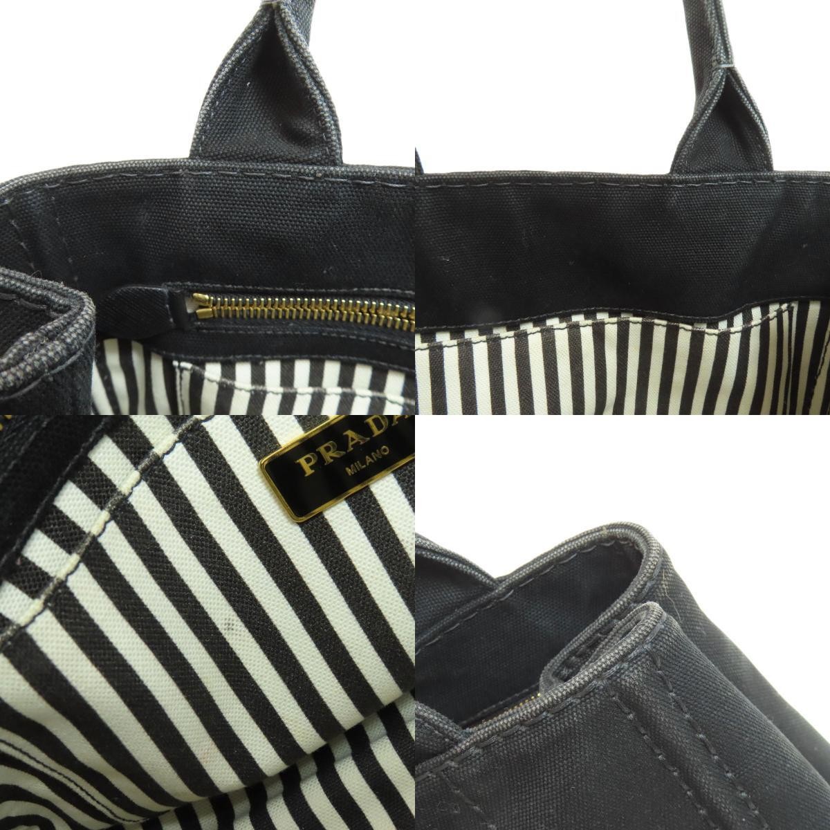 PRADA CANAPA Mini 2WAY Handbag Canvas Ladies Used from japan thumbnail 7