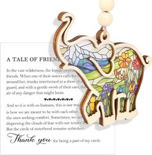 Friendship Elephant Ornament with Story Card, for Women...