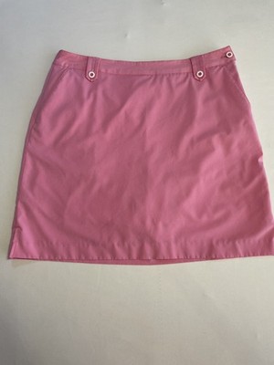 EP Pro Golf Skort Women s Size 12 Pink Flat Front Pockets Front Slit & Top sizeL