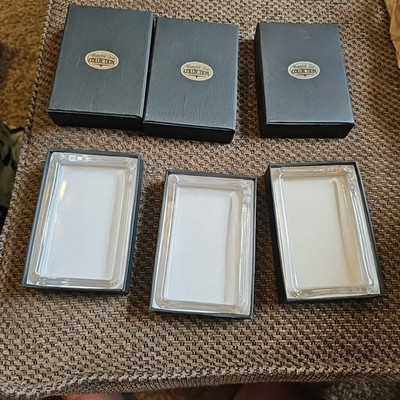 3 New Waterfall Glass paperweight blank in box add your cross stitch pic Ashtray