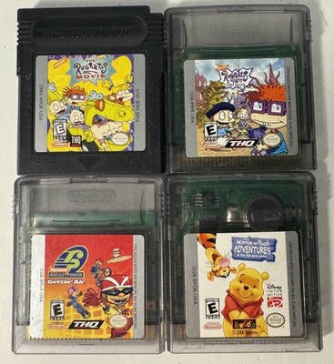 Vintage LOT of 4 Rugrats Rocket Power Nickelodeon Original Gameboy Color Games