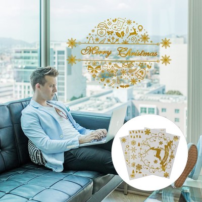 3pcs Christmas Elements Sticker Abnehmbare Fensteraufkleber Shop Window Sticker