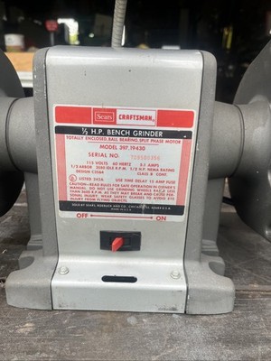 Vintage clean 1/2 HP craftsman bench grinder 397.19430 | eBay