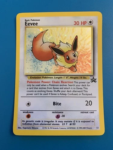 Eevee #11 Black Star Promo Holo Rare Vintage Pokemon Card - NM