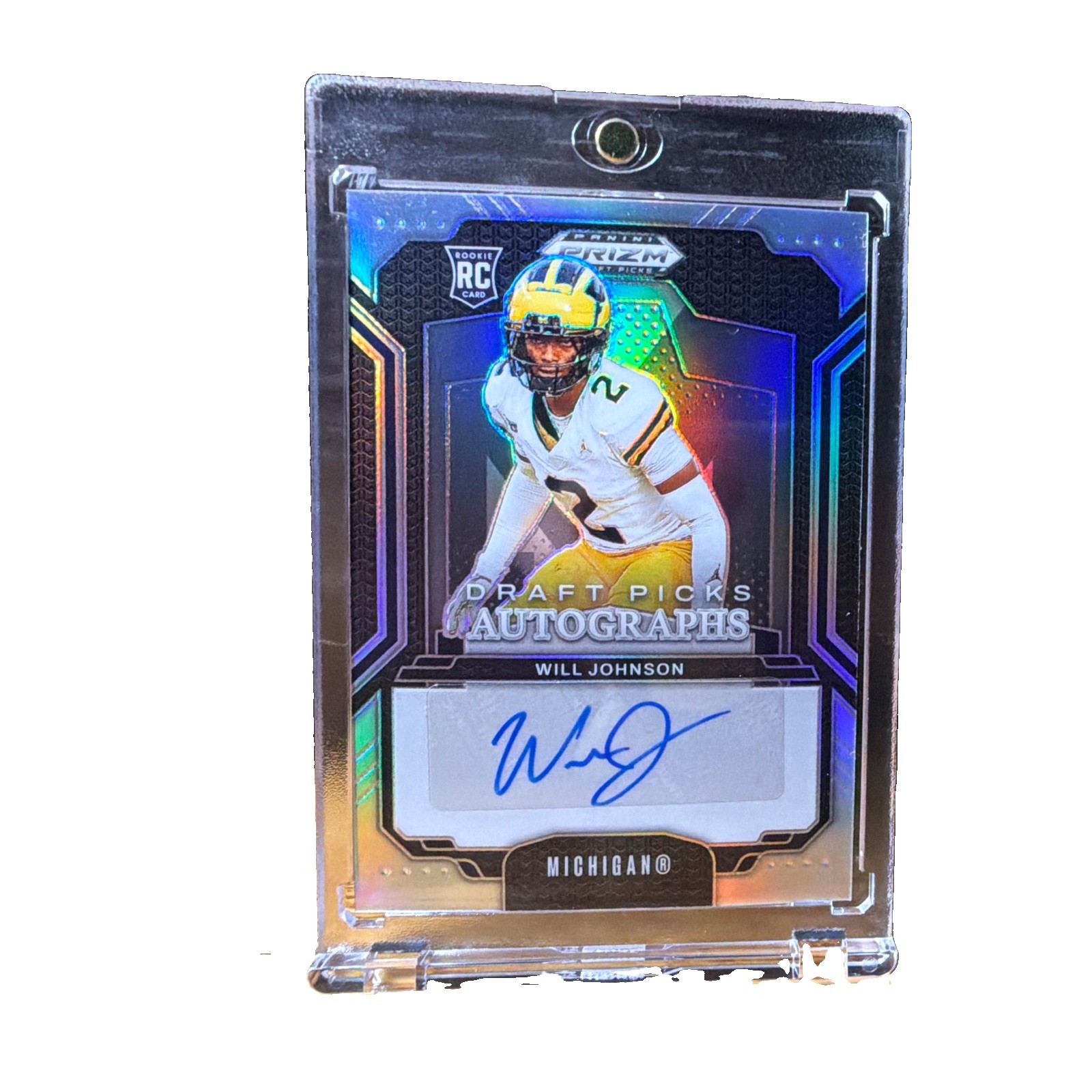 Panini 2025 Prizm Draft Picks Will Johnson Michigan RC Auto Draft Picks DPA-WJN
