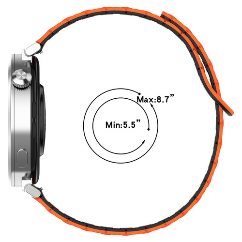 18MM I-beam Magnetic Watch Strap for Garmin Forerunner 265S /OPPO watch X2 mini - Picture 4 of 23