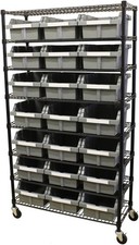 Commercial Bin Stores Shelving Storage Units Steel - Choose number of bins!