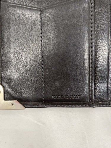 EMPORIO ARMANI Long Wallet Leather Black Men's - Picture 7 of 7