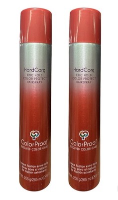 ColorProof HardCore Epic Hold Color Protect Hairspray 9 oz (Pack of 2)