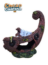 LARGE HALF  Ship Wreck  Aquarium Fish Tank  hide Decoration Ornament
