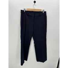 Lands' End Womens Navy Blue Slacks Dress Pants Sz 12 Career Office Stretch CN27