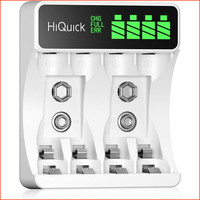 Akku LadegeräT Mit LCD Anzeige FüR NI-MH NI-CD Aa/Aaa 4-Ladeplatz Universal