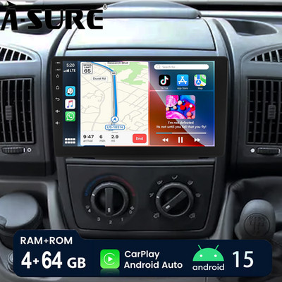 4+64G Für Fiat Ducato Citroen Jumper Peugeot Boxer Carplay Autoradio GPS NAVI BT