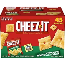 Cheez-It White Cheddar Crackers Snack Packs 1.5 Oz. Pouches 45 Ct.