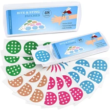 Nano shield Kids' Bug Bite Itch Relief Patches - 48 Pcs, Natural, Stops