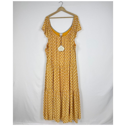 Knox Rose Damen Volant Stufen Boho Maxikleid 4X Gelb - Bild 1 von 14