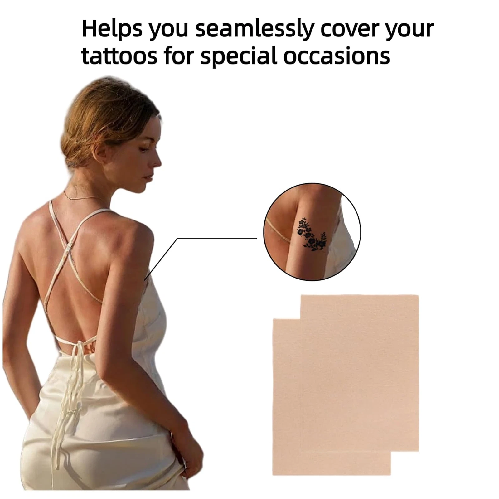 16 Pcs Skin-Friendly Waterproof Breathable Tattoo Cover Stickers for Scars Dark image 4