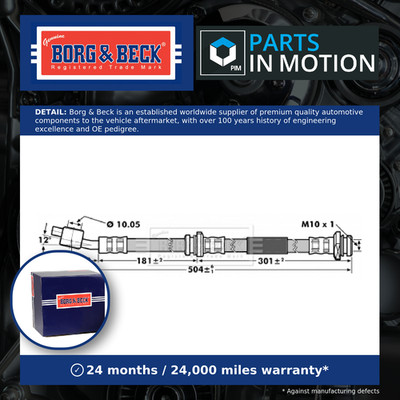 Brake Hose fits NISSAN ALMERA TINO V10 2.0 Front Right 00 to 03 SR20DE Hydraulic