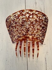 Spanish Mantilla Style Faux Tortoiseshell Celluloid Large Hair Comb
