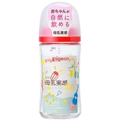 Pigeon Nursing Bottle Glass 240ml Music with M Y-Cut Nipple 3m+ From Japan