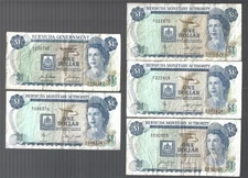 Bermuda Monetary Authority 🎇  1x $1 .... ONE NOTE 🎇 lot #4324