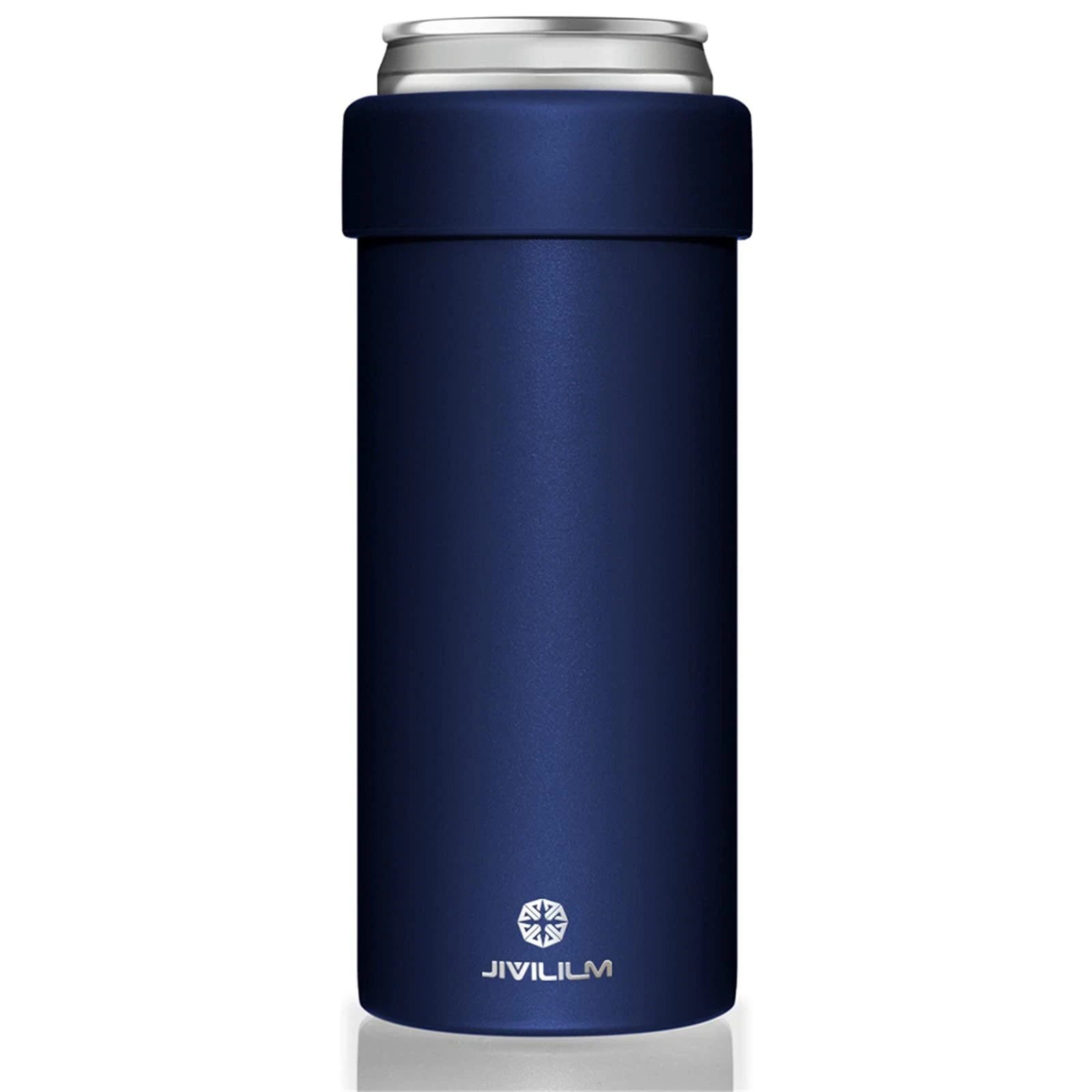 Navy Blue Stainless Steel Insulated Cooler Fits 12oz Slim Cans Drink Holder