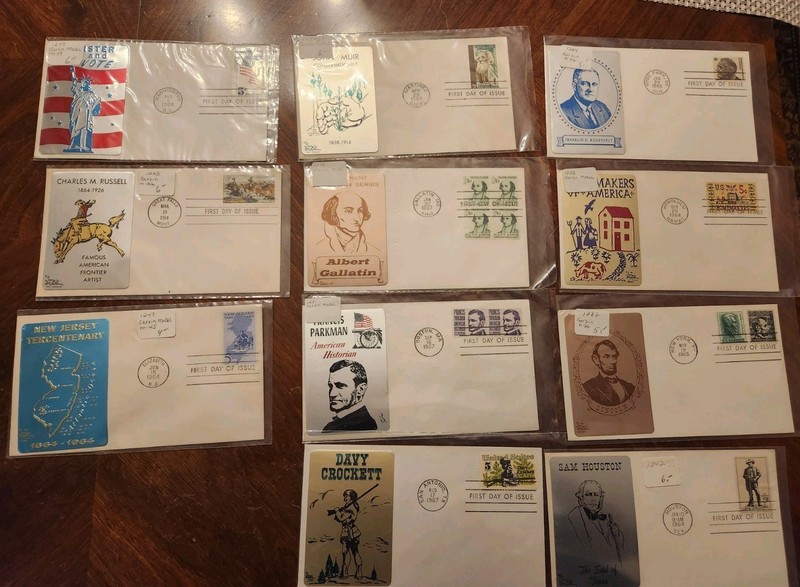 19 SARZIN METALLIC FIRST DAY COVERS 1960'S