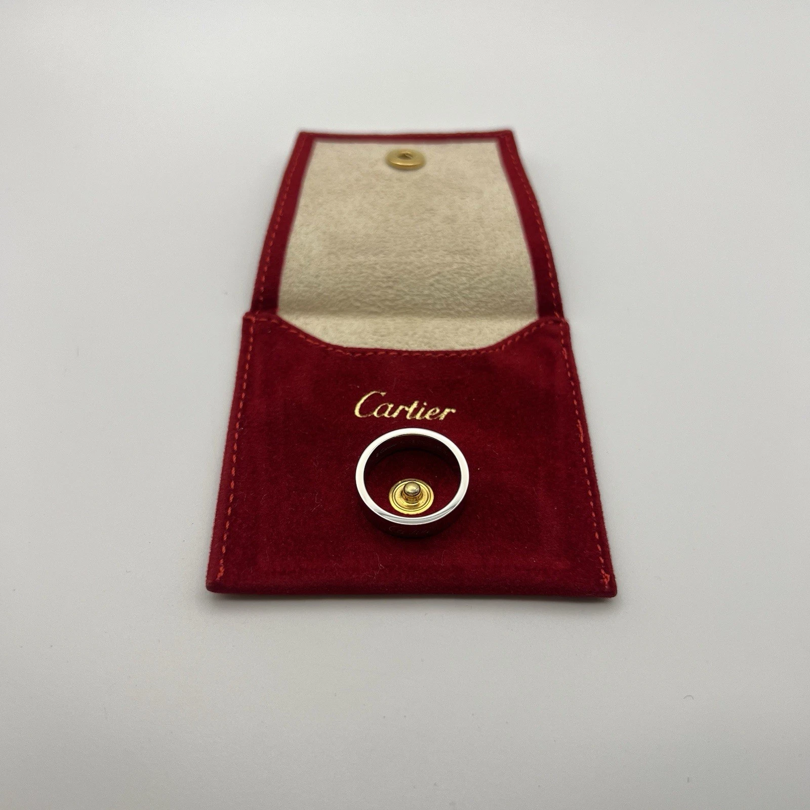 Cartier — Cartier C De Cartier Ring Platinum 950 4mm Wedding Band Size 54 US 6.75