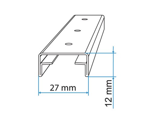 Folding Door Gear Track For Bi-Folding Doors 806mm Long (2 Doors) - Apollo - Picture 3 of 9