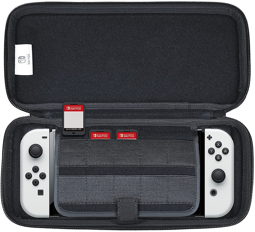 NINTENDO SWITCH CUSTODIA DA TRASPORTO SEMI RIGIDA HORI CASE PROTEZIONE LED OLED foto 5