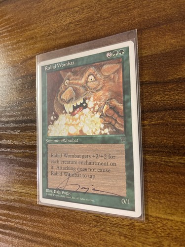 MTG✨Artist Signed RABID WOMBAT Artist Proof✨Chronicles MINT UNCOMMON Foglio Art - Picture 5 of 9