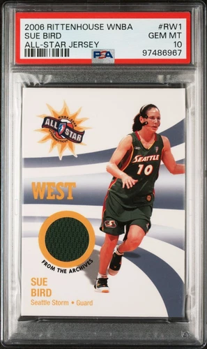 2006 Rittenhouse WNBA All-Star Jersey Sue Bird RW1 PSA 10 Black Tough Grade!