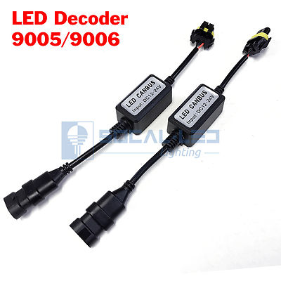 2x EMC 9005 Headlight Kit Canbus LED Decoder DRL Anti-Flicker Load Resistors