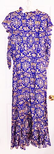 CYNTHIA ROWLEY DRESS TALIA MALTA NAIROBI MAXI FLUTTER SLEEVE DAWN BELIZE EVA S 4 - Picture 14 of 19
